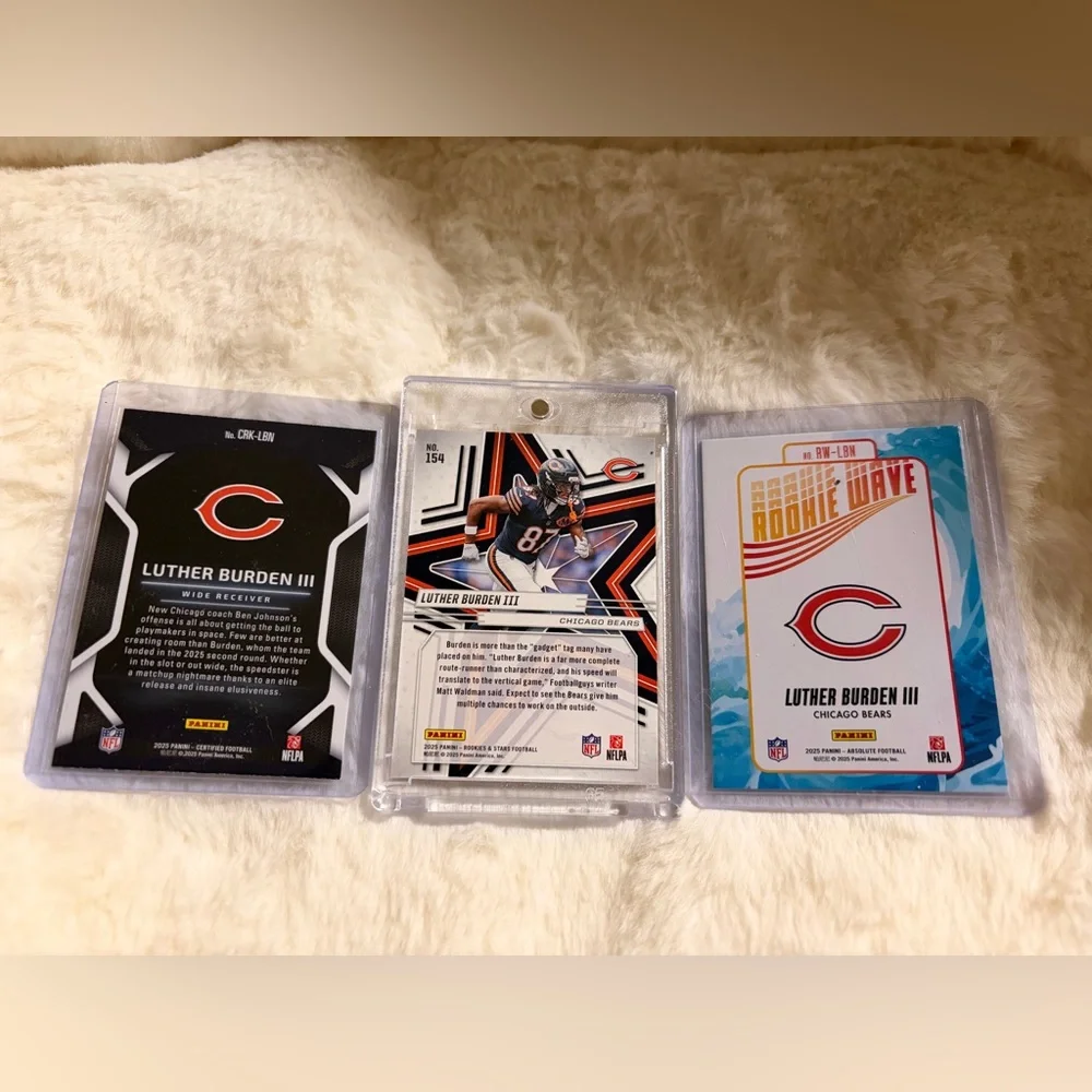 Panini Luther Burden III Chicago Bears Rookie Card Lot Certified Stars Absolute - Picture 2 of 2
